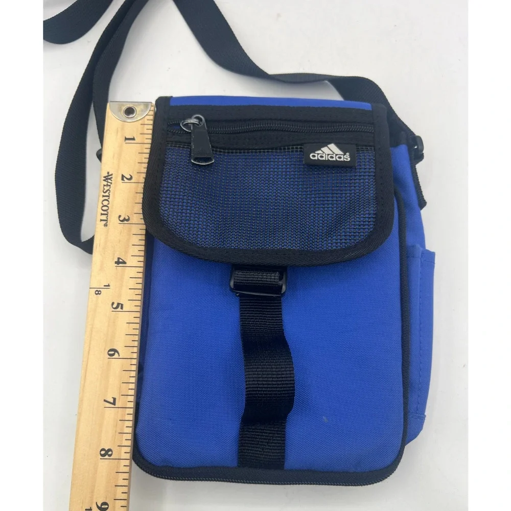 Adidas Blue Black Crossbody Shoulder Messenger Bag Organizer Travel Pouch